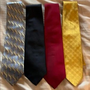 Four Antonio Ricci 100% silk ties.
